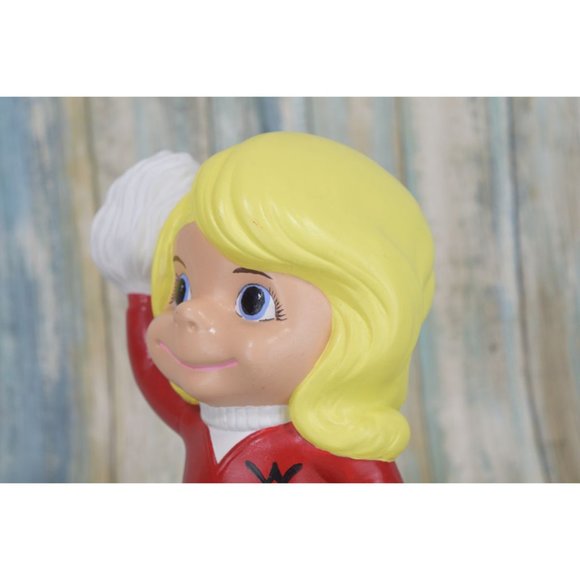 Atlantic Mold RARE Blonde Red Cheerleader Figurine Vintage 70's Ceramic Mold KIM - Picture 4 of 11